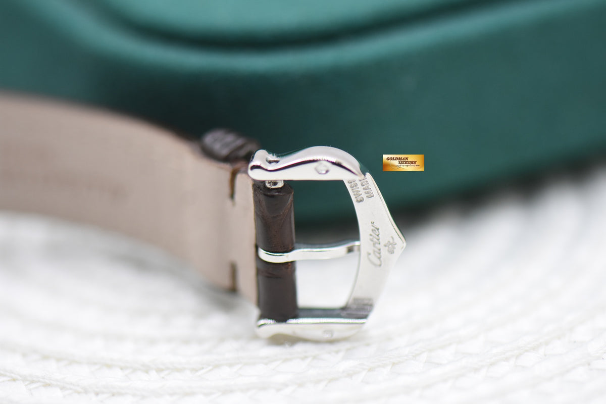 CARTIER TANK AMERICAINE MIDSIZE WHITE GOLD DIAMOND AUTOMATIC WB7045L1 (MINT)
