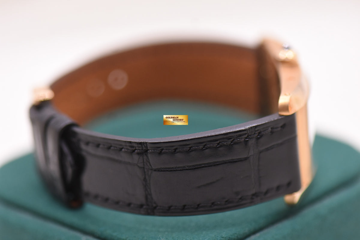 CARTIER TANK AMERICAINE LARGE PRE CPCP 18K YELLOW GOLD IN LEATHER STRAP MANUAL WINDING 1735/1 (MINT)