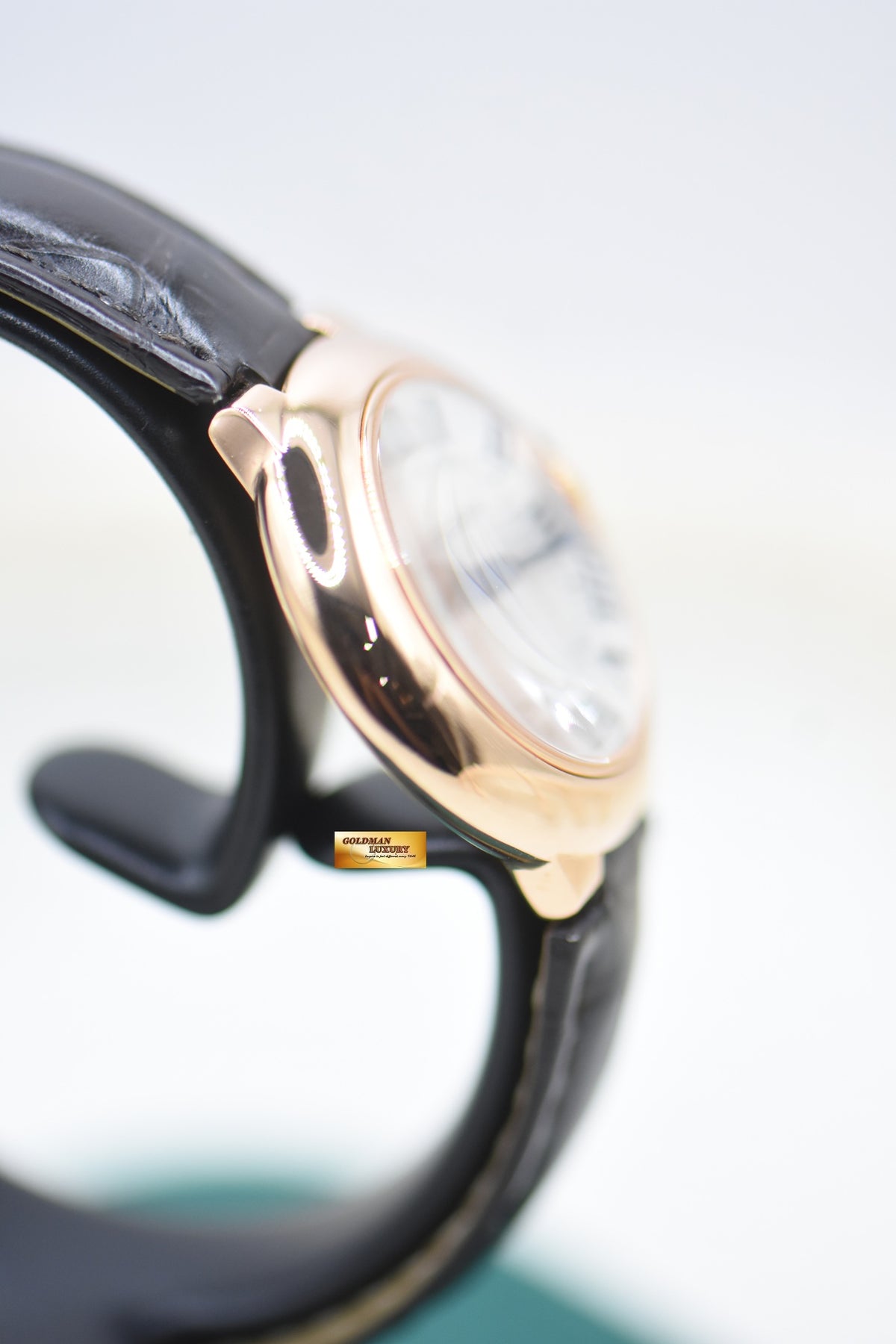 CARTIER BALLON BLEU 28mm ROSE GOLD IN LEATHER STRAP QUARTZ W6900256 (MINT)