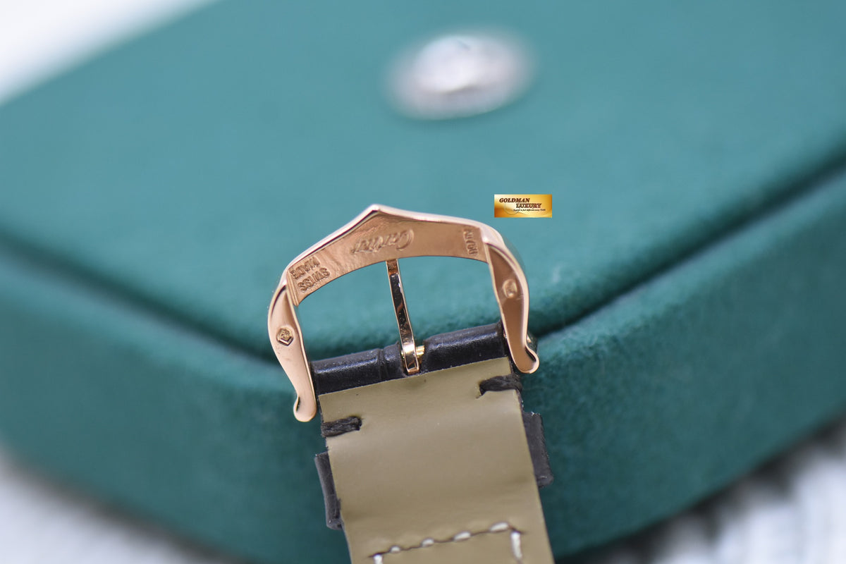 CARTIER BALLON BLEU 28mm ROSE GOLD IN LEATHER STRAP QUARTZ W6900256 (MINT)