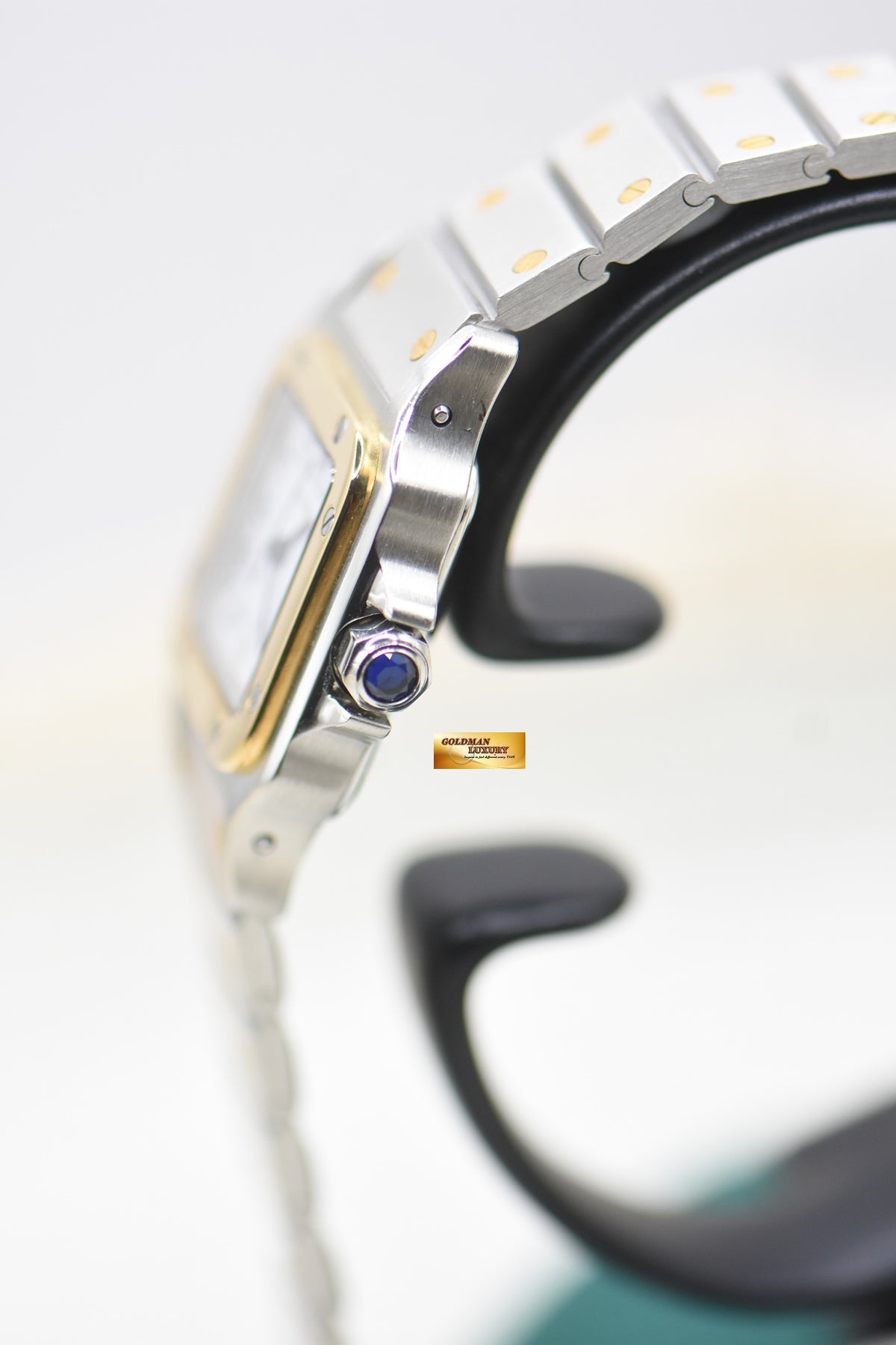 CARTIER SANTOS CARREE 24mm LADIES HALF-GOLD IN BRACELET AUTOMATIC 902 (MINT)
