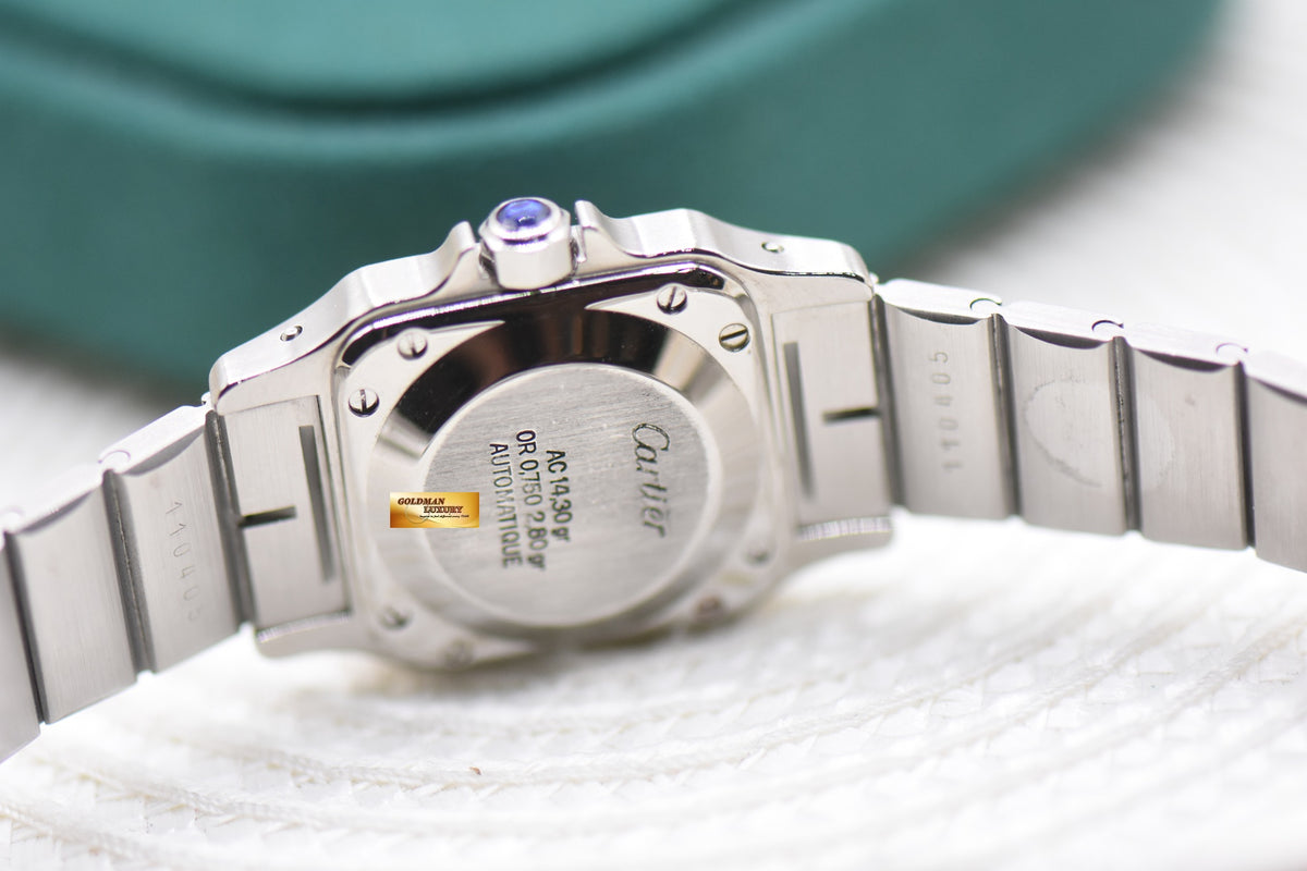 CARTIER SANTOS CARREE 24mm LADIES HALF-GOLD IN BRACELET AUTOMATIC 902 (MINT)