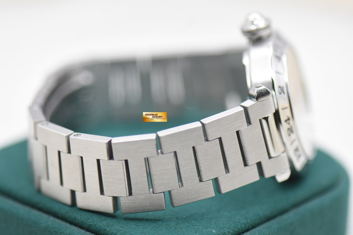 CARTIER PASHA C GMT MERIDIAN STEEL IN BRACELET AUTOMATIC W31029M7 (MINT)