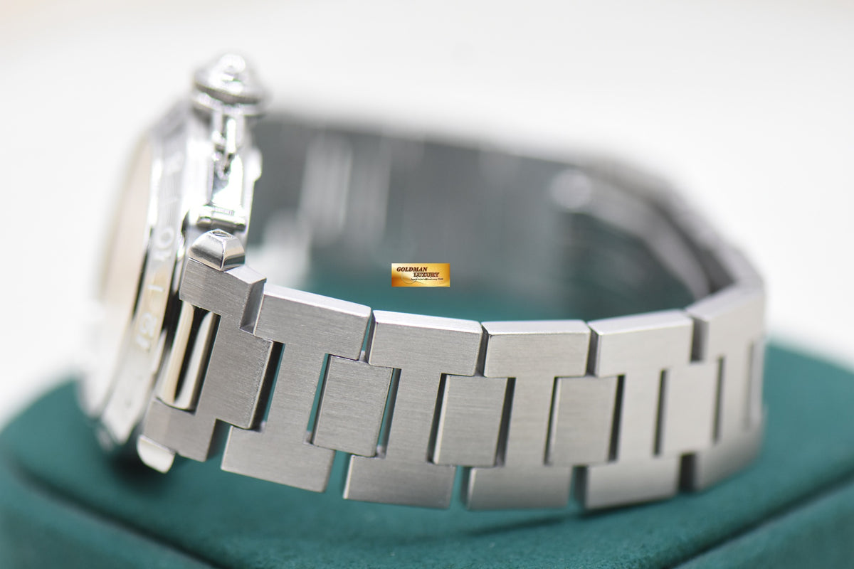 CARTIER PASHA C GMT MERIDIAN STEEL IN BRACELET AUTOMATIC W31029M7 (MINT)