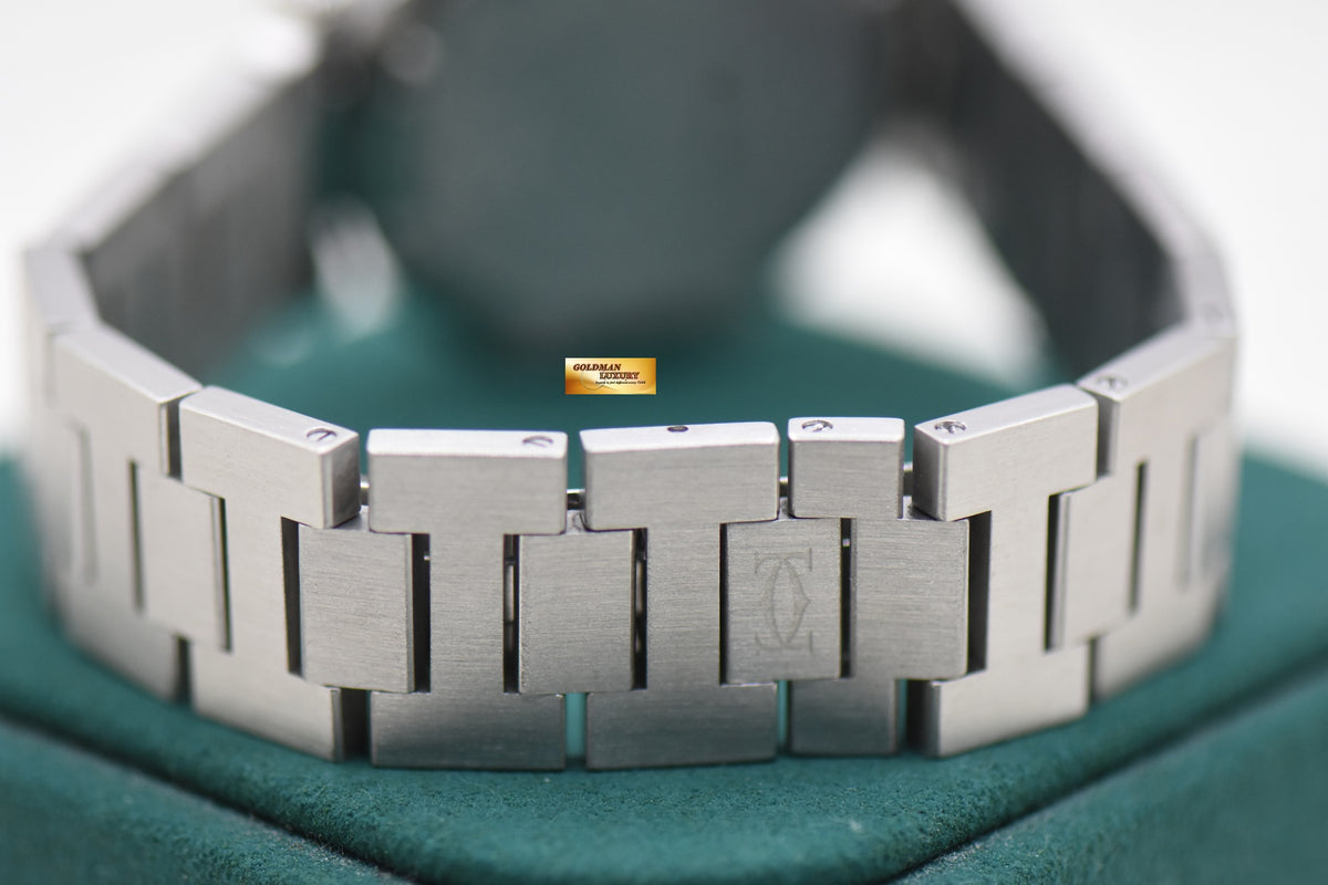 CARTIER PASHA C GMT MERIDIAN STEEL IN BRACELET AUTOMATIC W31029M7 (MINT)