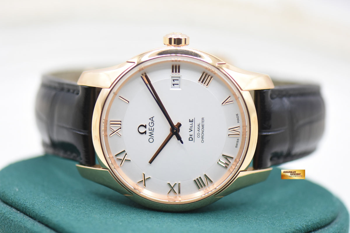 OMEGA DE VILLE CO-AXIAL 41mm RED GOLD IN LEATHER STRAP 431.53.41.21.02.001 (MINT)