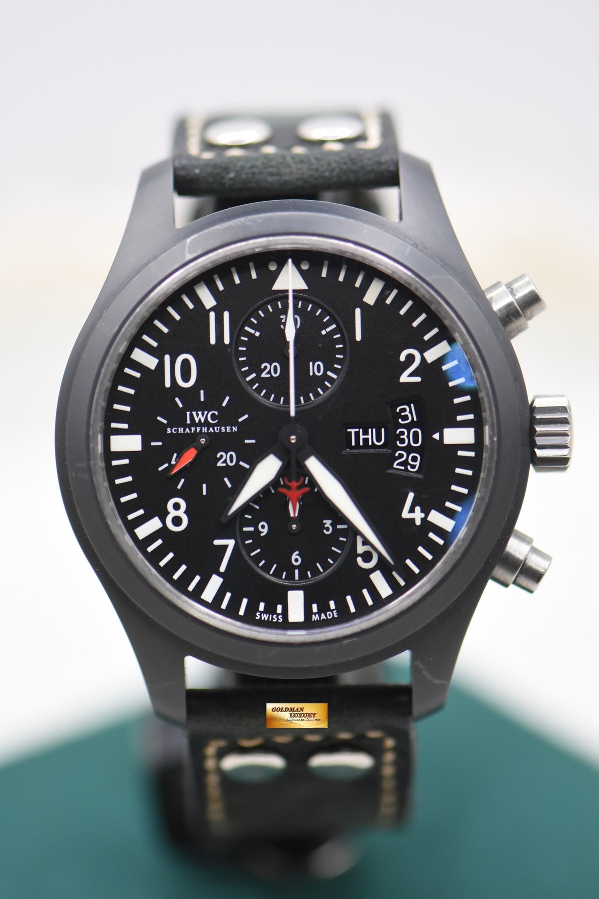 IWC PILOT DAY-DATE CHRONOGRAPH TOP GUN 44mm CERAMIC AUTOMATIC IW378901 (NEAR MINT)