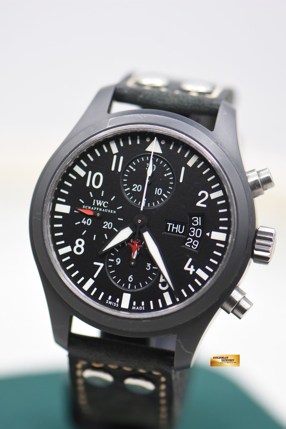 IWC PILOT DAY-DATE CHRONOGRAPH TOP GUN 44mm CERAMIC AUTOMATIC IW378901 (NEAR MINT)