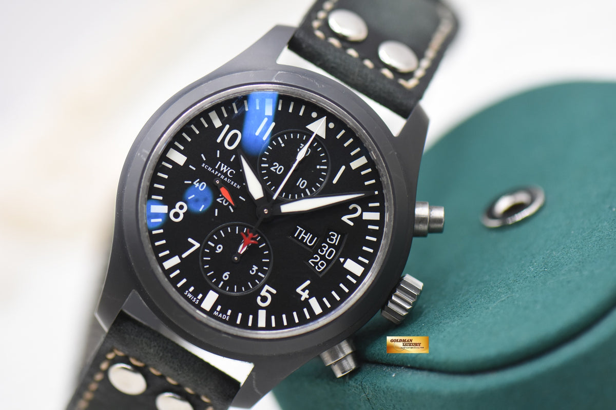 IWC PILOT DAY-DATE CHRONOGRAPH TOP GUN 44mm CERAMIC AUTOMATIC IW378901 (NEAR MINT)