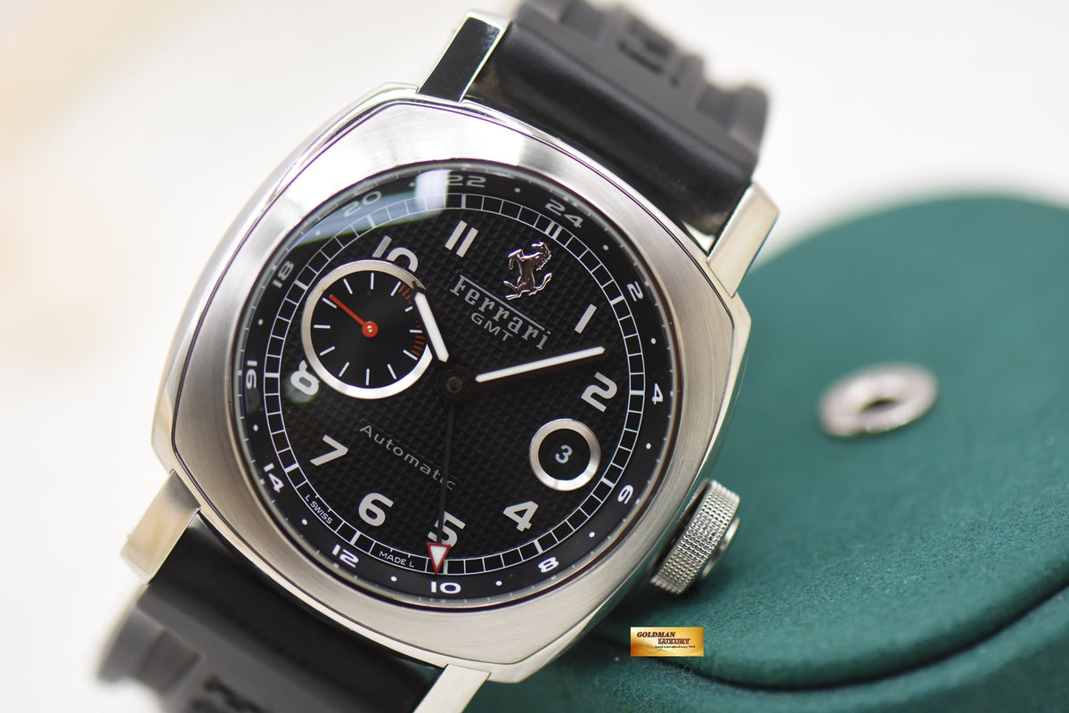 PANERAI FERRARI GMT 45mm STEEL LEATHER AUTOMATIC FER00003 (MINT)