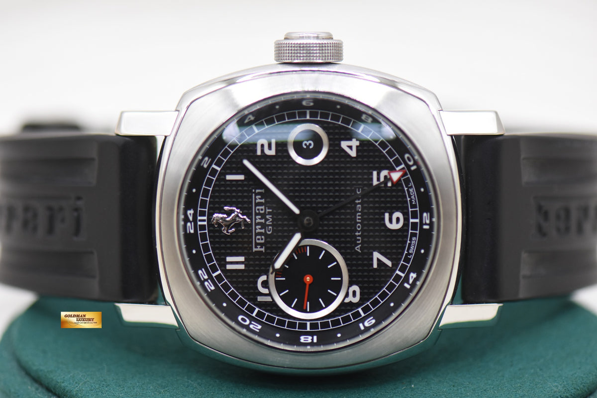 PANERAI FERRARI GMT 45mm STEEL LEATHER AUTOMATIC FER00003 (MINT)