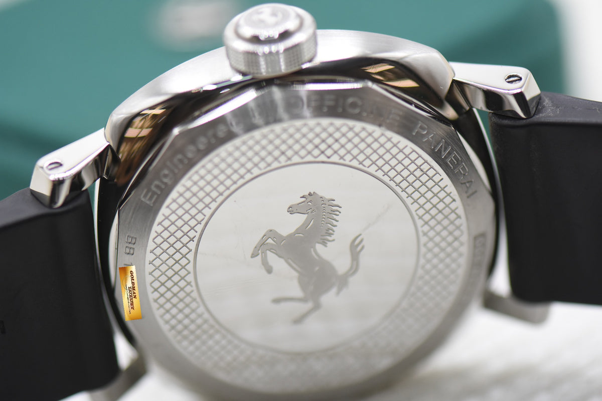 PANERAI FERRARI GMT 45mm STEEL LEATHER AUTOMATIC FER00003 (MINT)
