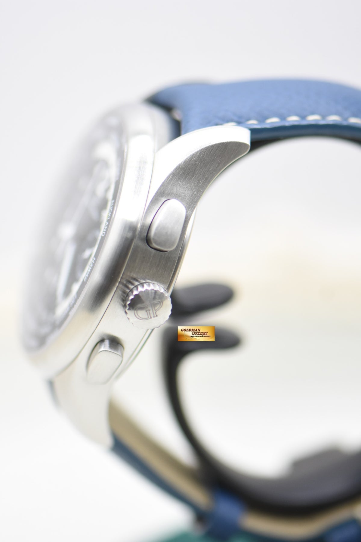 GIRARD PERREGAUX WW.TC 43mm FINANCIAL CHRONOGRAPH STEEL IN LEATHER AUTOMATIC 49805 (MINT)