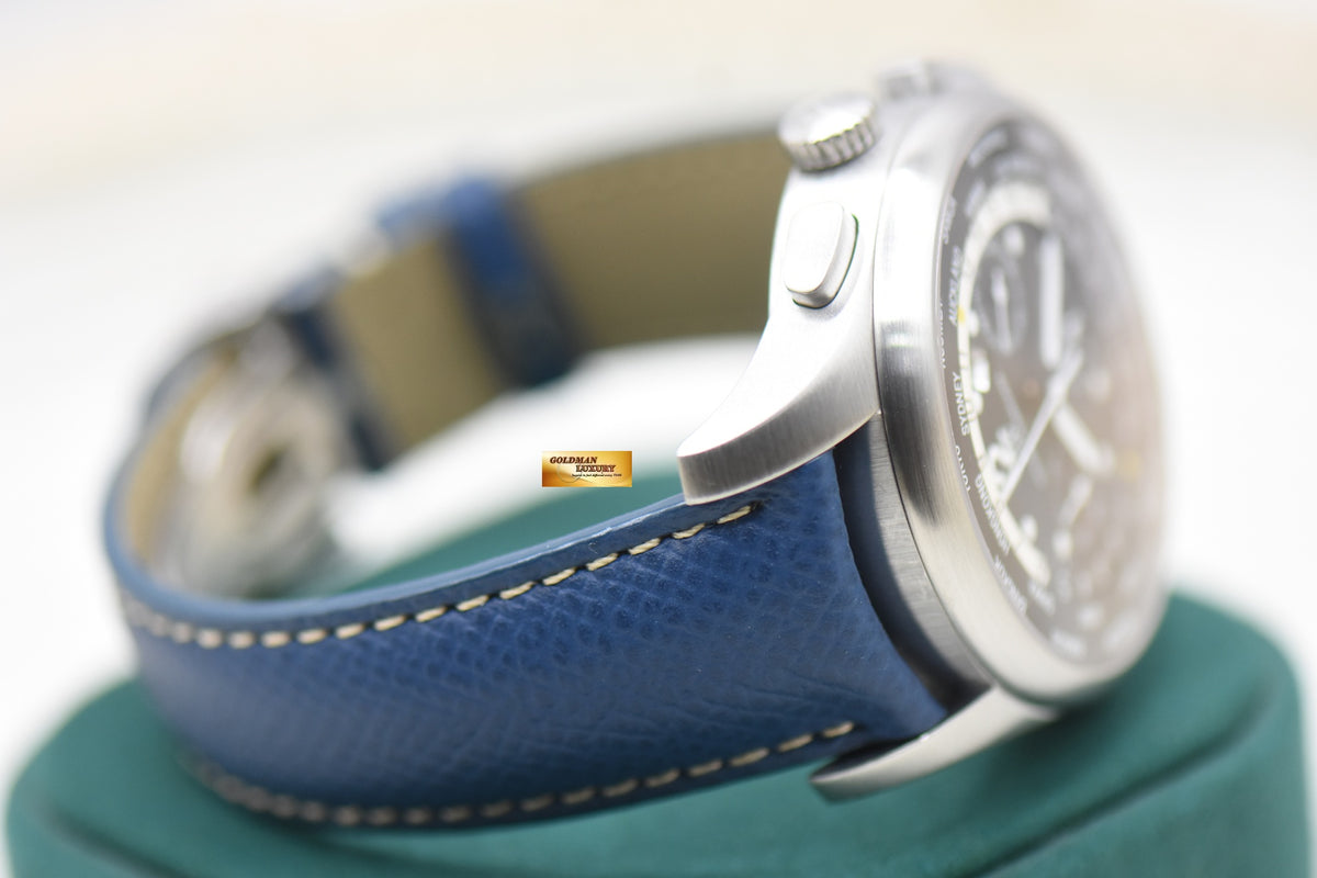 GIRARD PERREGAUX WW.TC 43mm FINANCIAL CHRONOGRAPH STEEL IN LEATHER AUTOMATIC 49805 (MINT)