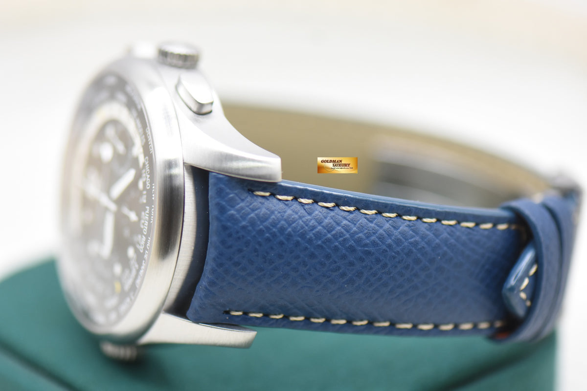 GIRARD PERREGAUX WW.TC 43mm FINANCIAL CHRONOGRAPH STEEL IN LEATHER AUTOMATIC 49805 (MINT)