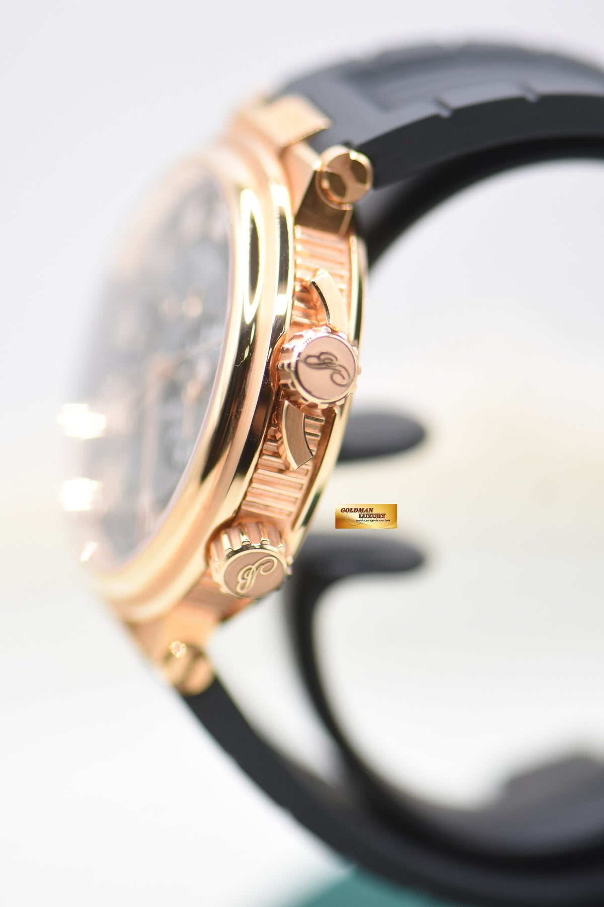 BREGUET MARINE ALARME MUSICALE GMT 40mm ROSE GOLD IN RUBBER STRAP AUTOMATIC 5547BR (LNIB)