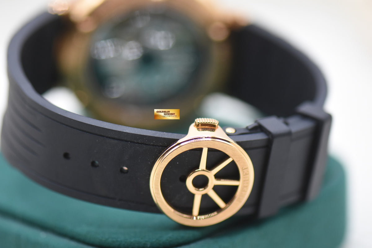 BREGUET MARINE ALARME MUSICALE GMT 40mm ROSE GOLD IN RUBBER STRAP AUTOMATIC 5547BR (LNIB)