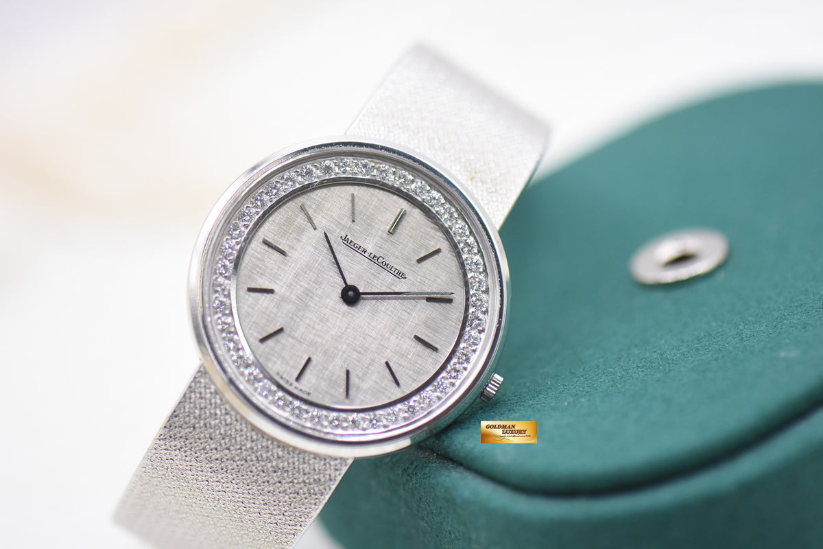 JLC VINTAGE LADIES COCKTAIL WHITE GOLD AND DIAMONDS MANUAL WINDING 14062 (MINT)