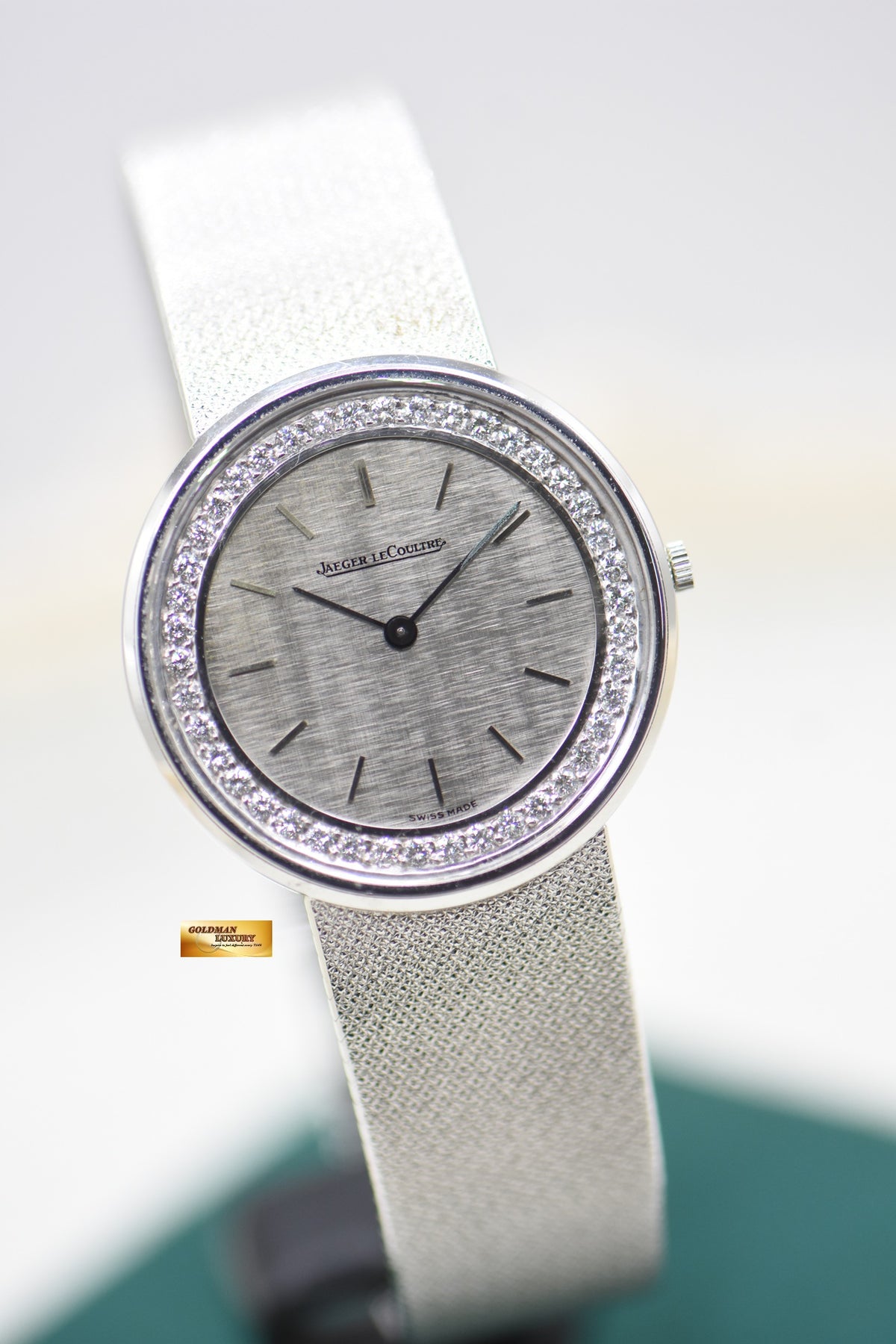 JLC VINTAGE LADIES COCKTAIL WHITE GOLD AND DIAMONDS MANUAL WINDING 14062 (MINT)