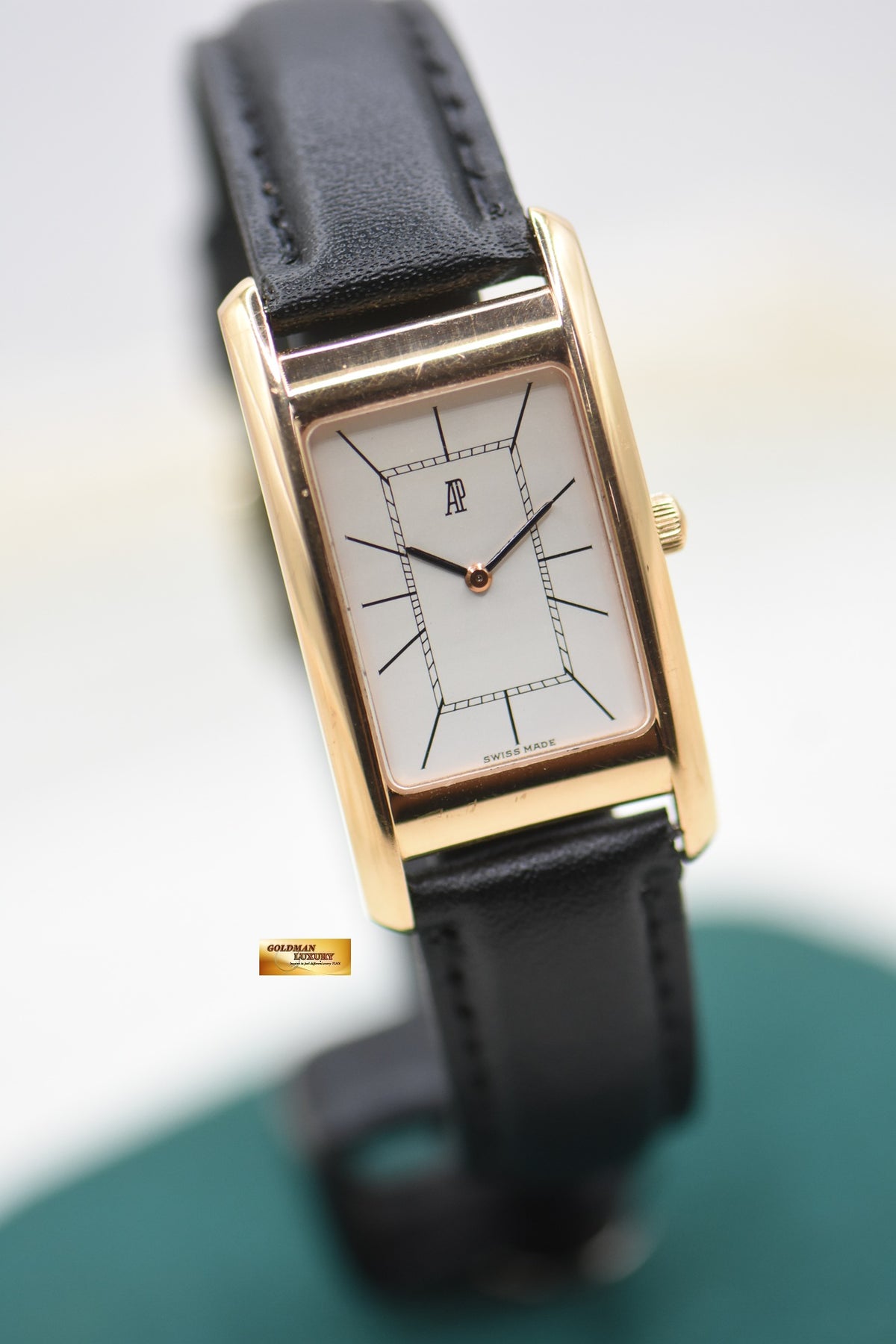 AUDEMARS PIGUET EDWARD PIGUET TANK CAMBRE ROSE GOLD MANUAL WINDING 14625OR (VINTAGE)