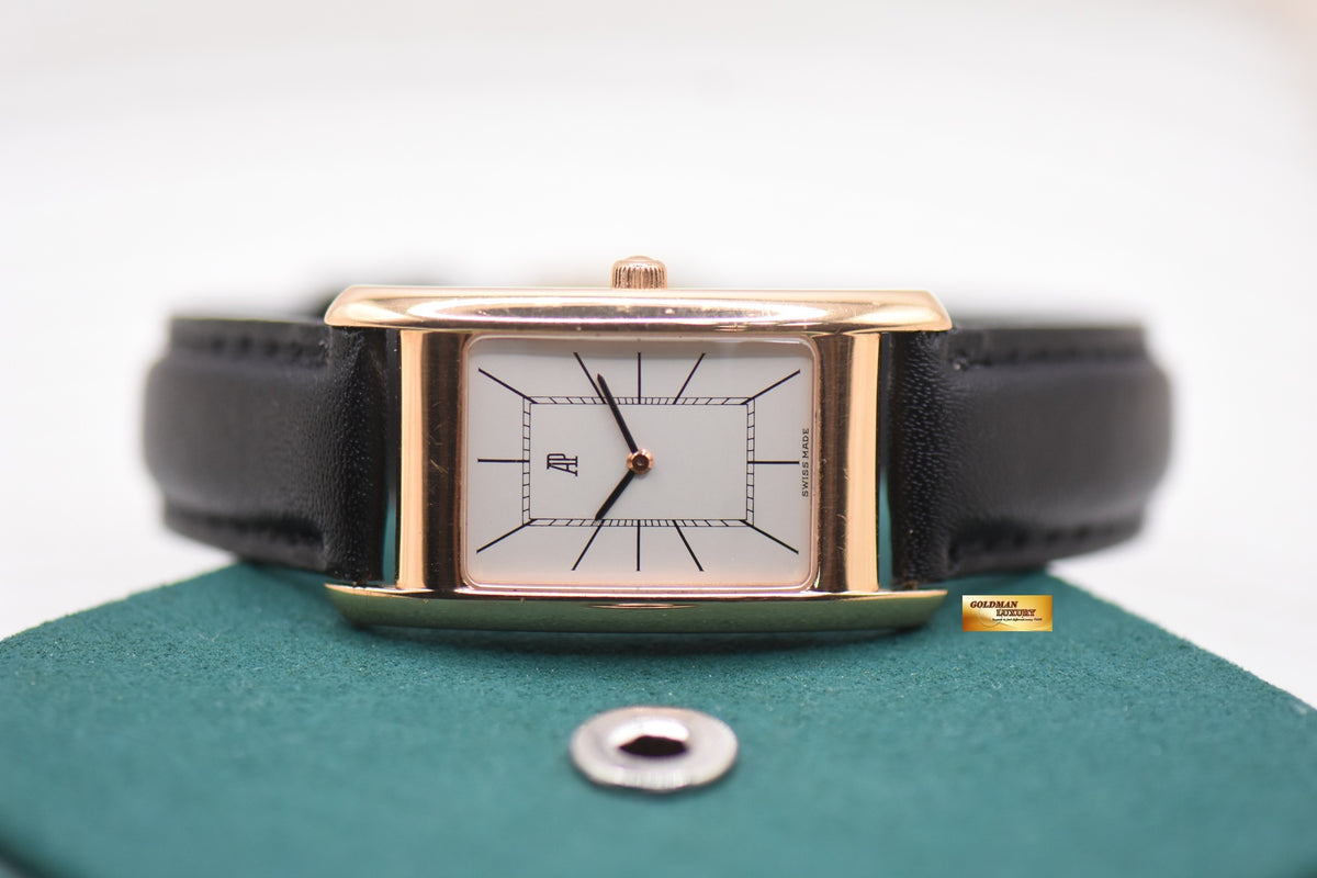 AUDEMARS PIGUET EDWARD PIGUET TANK CAMBRE ROSE GOLD MANUAL WINDING 14625OR (VINTAGE)