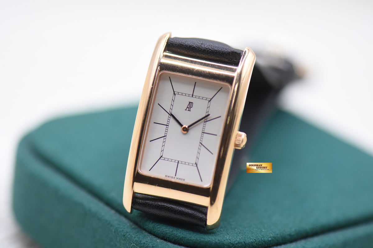AUDEMARS PIGUET EDWARD PIGUET TANK CAMBRE ROSE GOLD MANUAL WINDING 14625OR (VINTAGE)