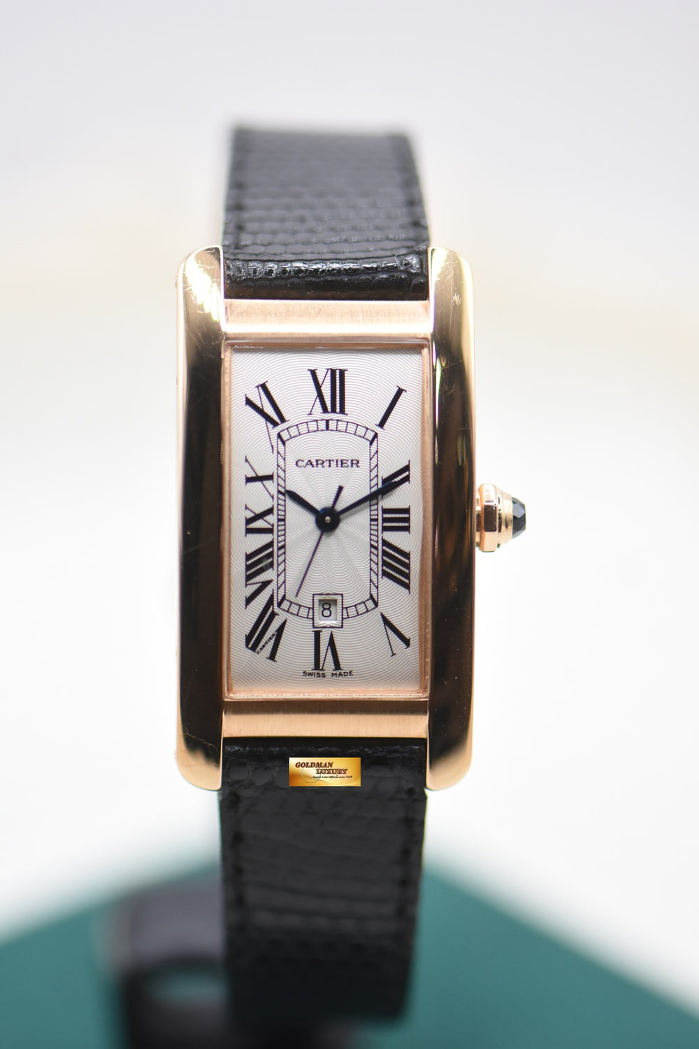 CARTIER TANK AMERICAINE MIDSIZE 18K ROSE GOLD AUTOMATIC W2620030 (MINT)
