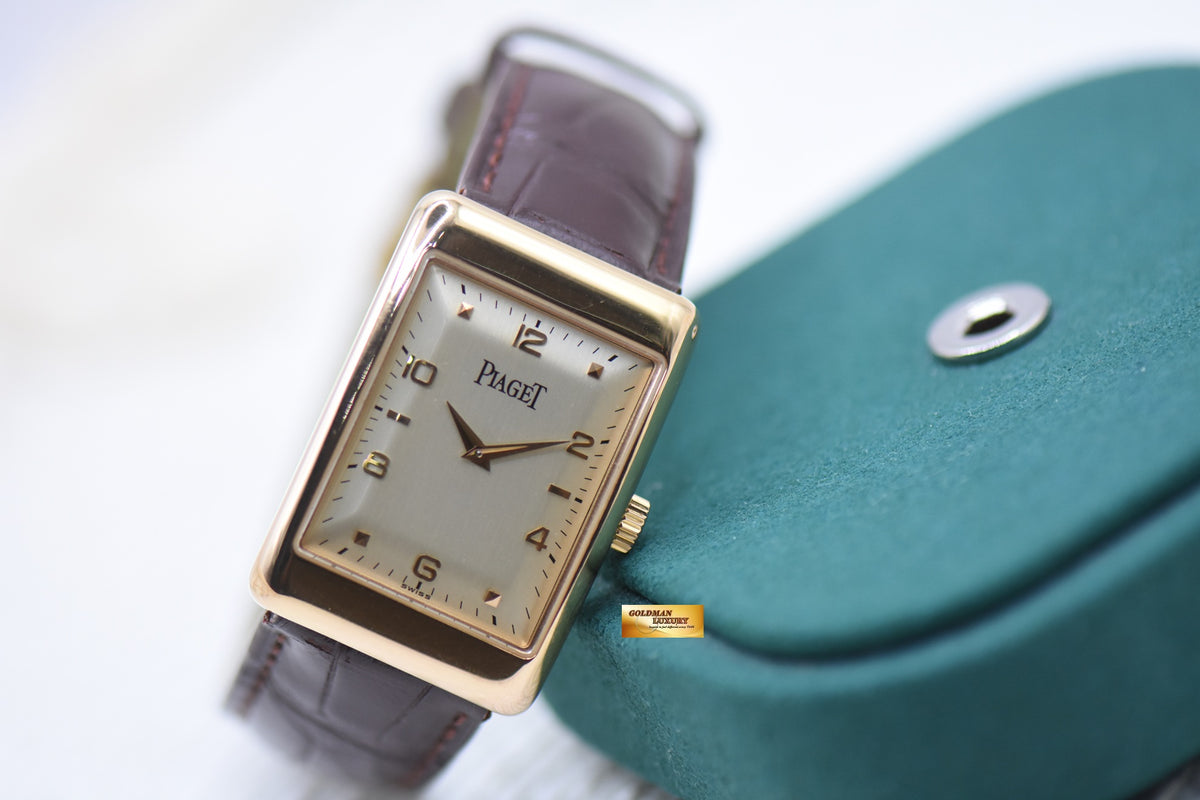 PIAGET PROTOCOLE ROSE GOLD IN LEATHER STRAP MANUAL WINDING 9952 (MINT)