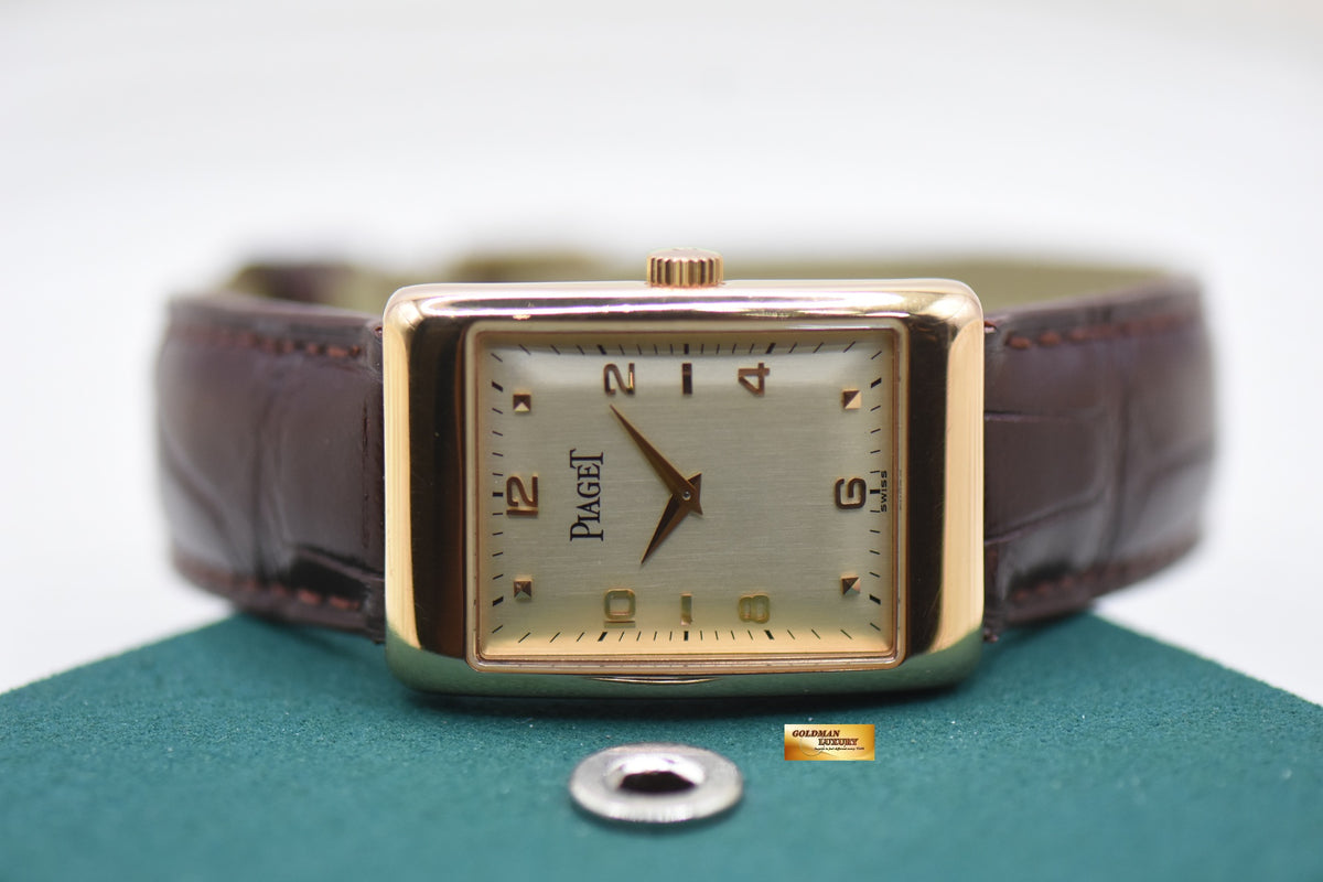 PIAGET PROTOCOLE ROSE GOLD IN LEATHER STRAP MANUAL WINDING 9952 (MINT)