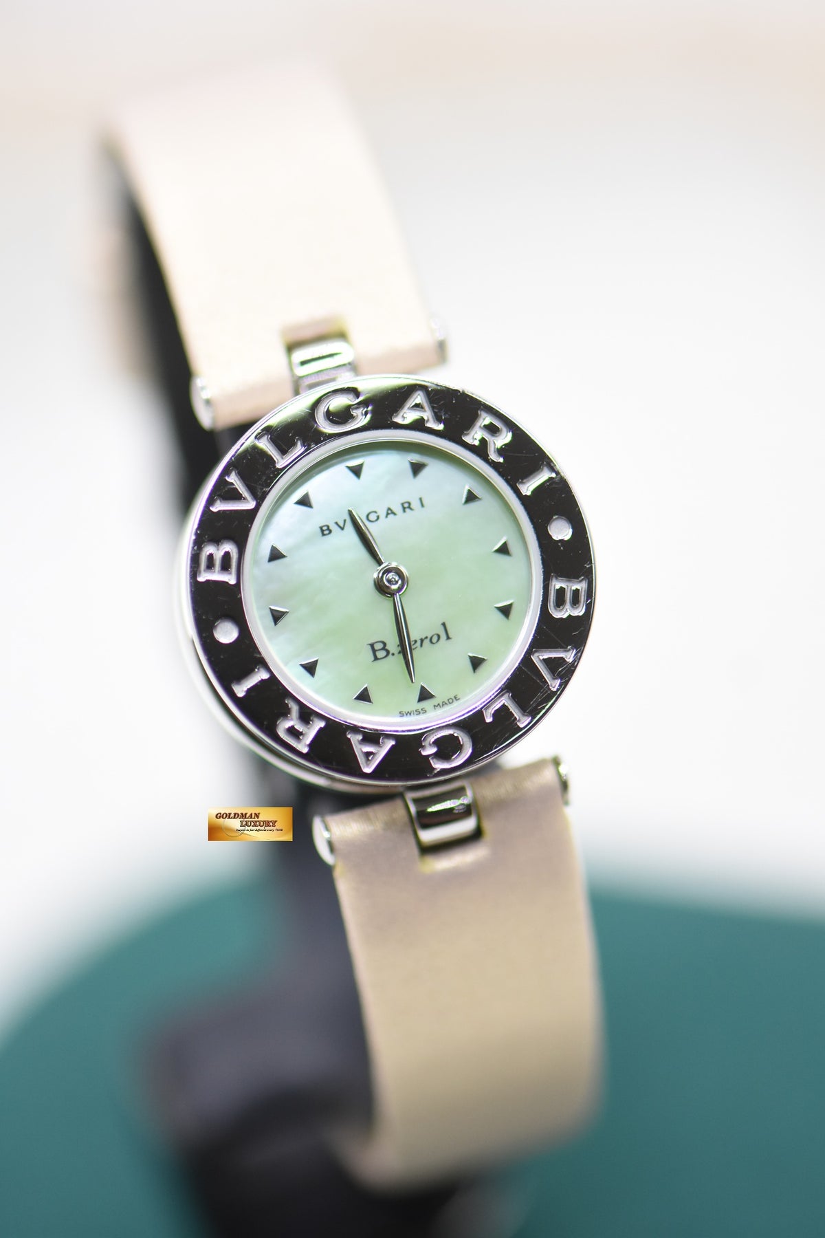 BVLGARI B-ZERO 1 LADIES STEEL LEATHER QUARTZ BZ22SS (MINT)