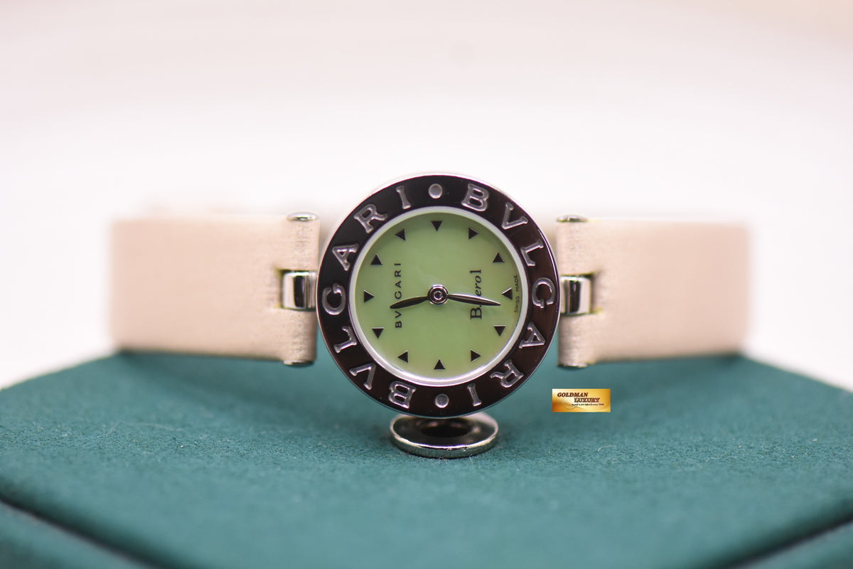 BVLGARI B-ZERO 1 LADIES STEEL LEATHER QUARTZ BZ22SS (MINT)