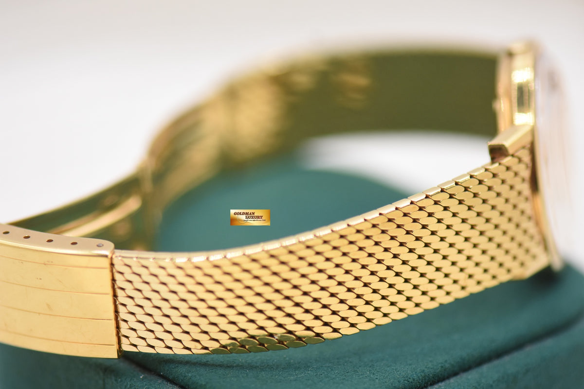 OMEGA CONSTELLATION CHRONOMETER DATE 36mm YELLOW GOLD MILANESE BRACELET AUTOMATIC 168.004 (MINT)