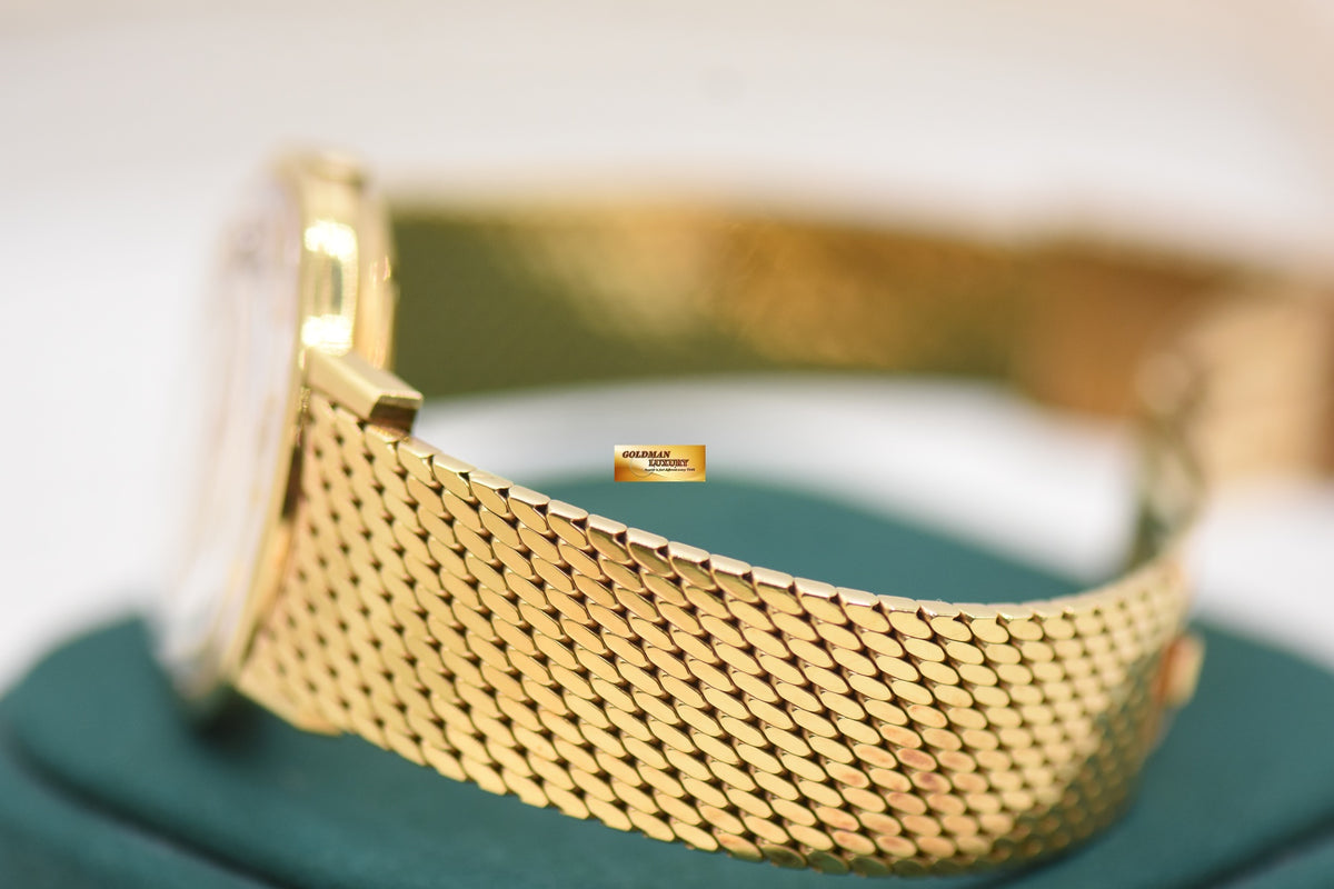 OMEGA CONSTELLATION CHRONOMETER DATE 36mm YELLOW GOLD MILANESE BRACELET AUTOMATIC 168.004 (MINT)