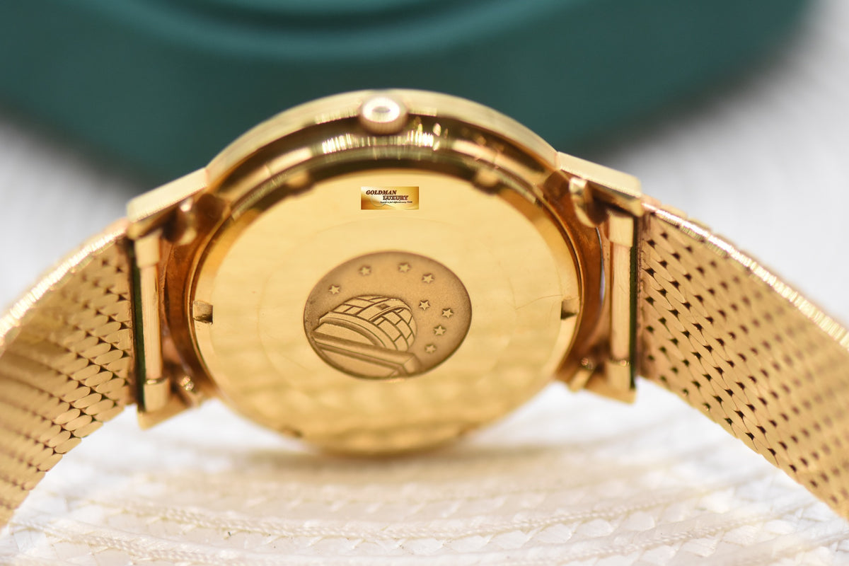 OMEGA CONSTELLATION CHRONOMETER DATE 36mm YELLOW GOLD MILANESE BRACELET AUTOMATIC 168.004 (MINT)