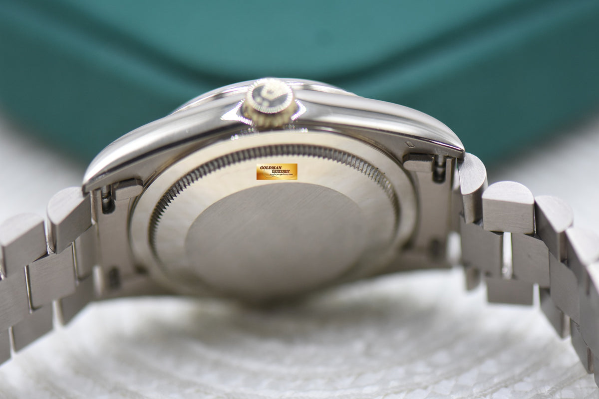 ROLEX OYSTER DAY-DATE 36mm WHITE GOLD IN BRACELET DIAMOND DIAL 18239 (MINT)