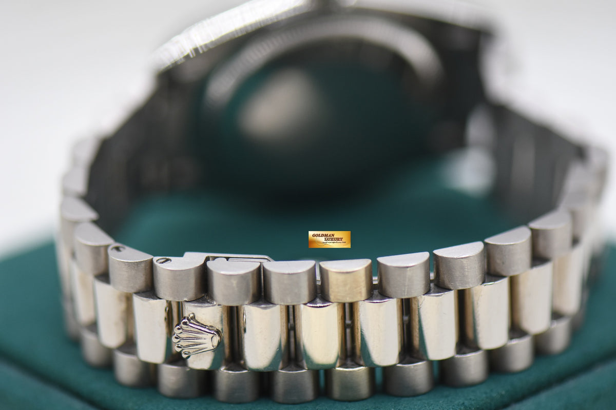 ROLEX OYSTER DAY-DATE 36mm WHITE GOLD IN BRACELET DIAMOND DIAL 18239 (MINT)