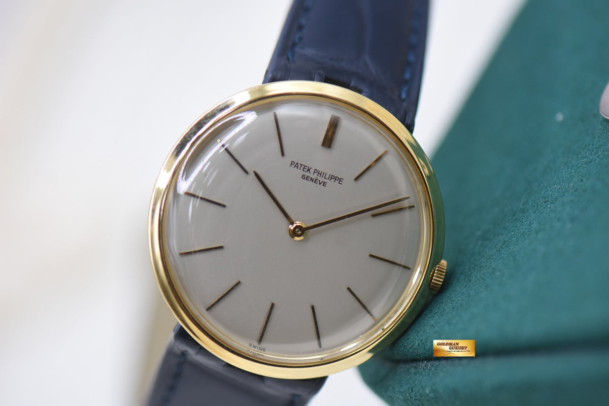 PATEK PHILIPPE CALATRAVA YELLOW GOLD IN LEATHER STRAP MANUAL WINDING 2591J (VINTAGE-MINT)