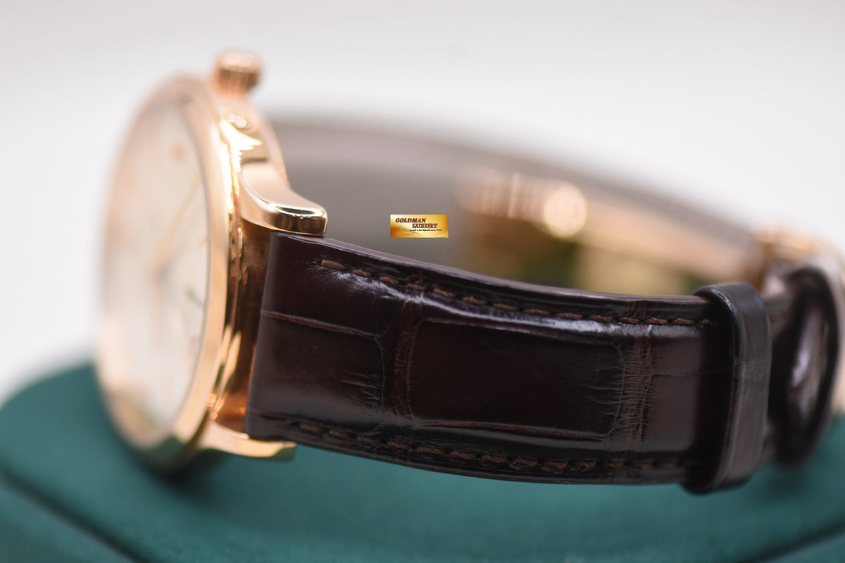 JLC MASTER CONTROL TRIPLE CALENDAR DATE ROSE GOLD IN LEATHER AUTOMATIC 140.2.87 (MINT)