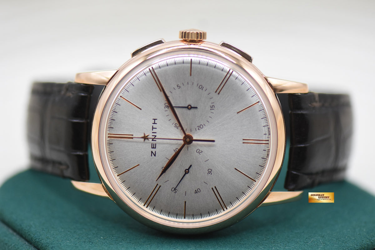 ZENITH ELITE CHRONOGRAPH CLASSIC ROSE GOLD AUTOMATIC 18.2270.4069 (MINT)