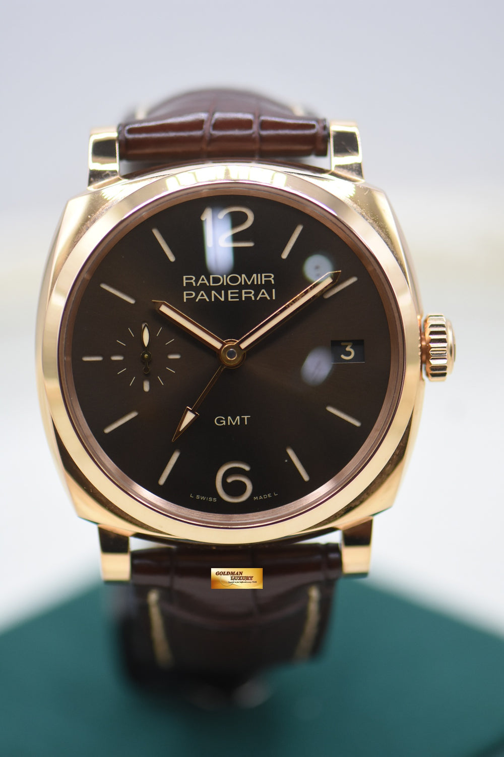 PANERAI RADIOMIR 1940 3 DAYS GMT ORO ROSSO PAM 570 MANUAL PAM 570 (MINT)