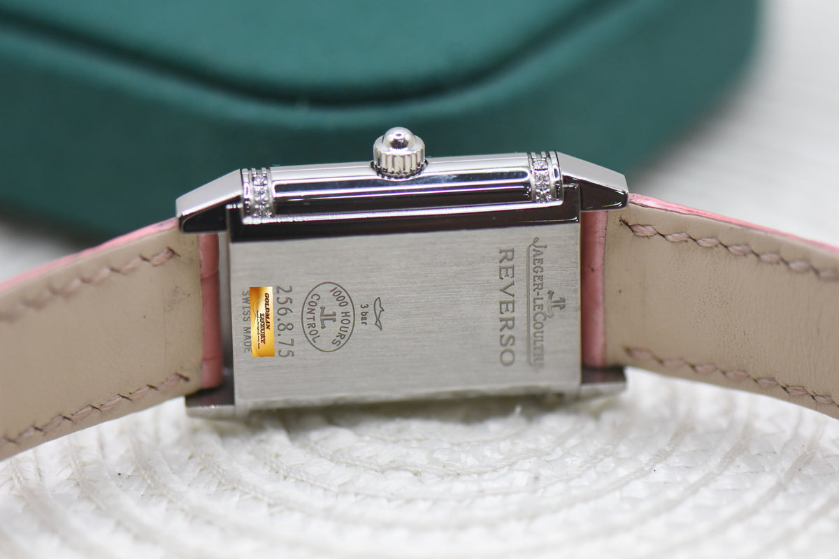 JLC REVERSO DUETTO LADIES STEEL IN LEATHER STRAP MANUAL Q2568402 (MINT)