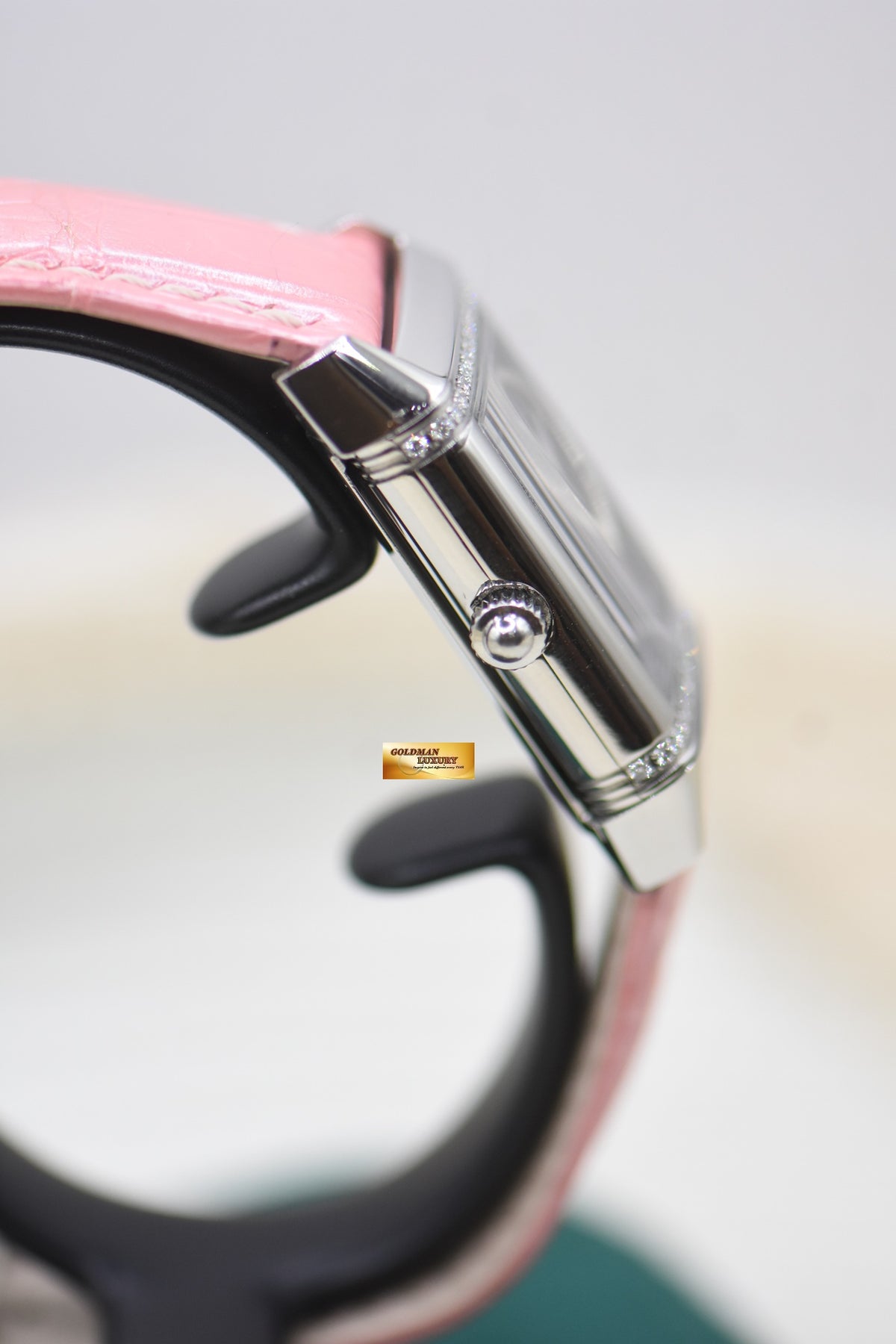 JLC REVERSO DUETTO LADIES STEEL IN LEATHER STRAP MANUAL Q2568402 (MINT)