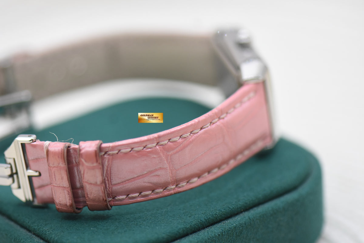 JLC REVERSO DUETTO LADIES STEEL IN LEATHER STRAP MANUAL Q2568402 (MINT)