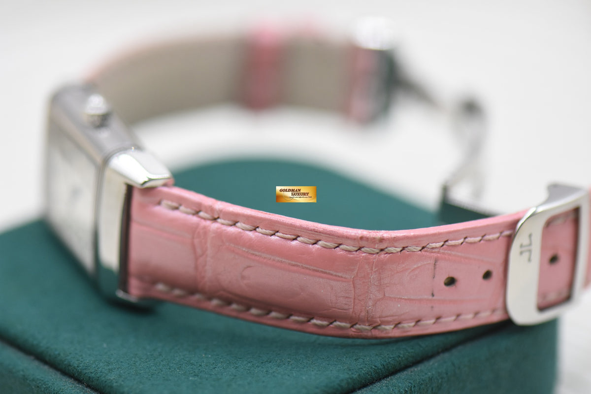JLC REVERSO DUETTO LADIES STEEL IN LEATHER STRAP MANUAL Q2568402 (MINT)