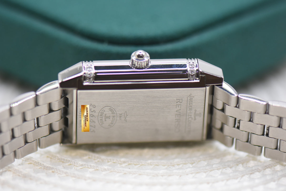 JLC REVERSO DUETTO LADIES STEEL IN BRACELET MANUAL Q2568102 (MINT)