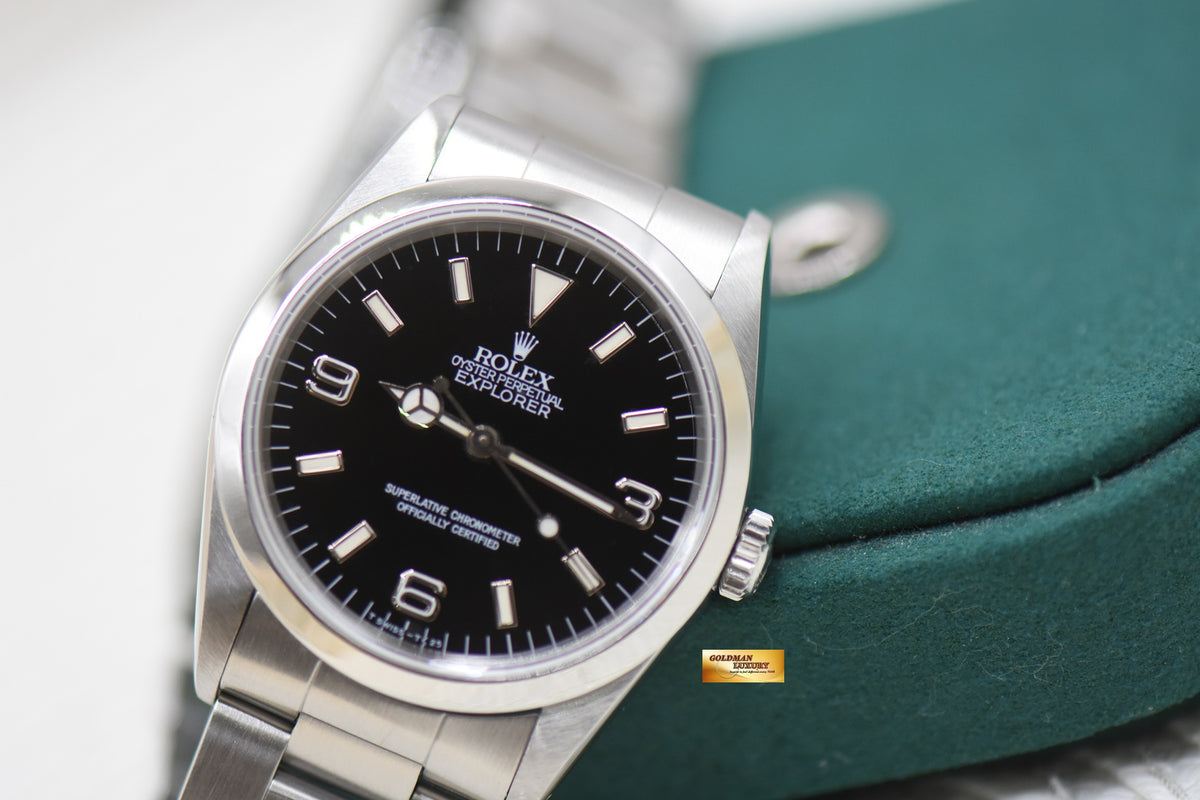 ROLEX OYSTER EXPLORER 36mm TRITIUM DIAL STEEL IN BRACELET AUTOMATIC 14270 (MINT)