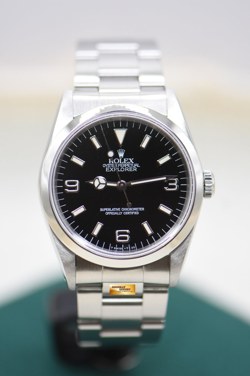 ROLEX OYSTER EXPLORER 36mm TRITIUM DIAL STEEL IN BRACELET AUTOMATIC 14270 (MINT)