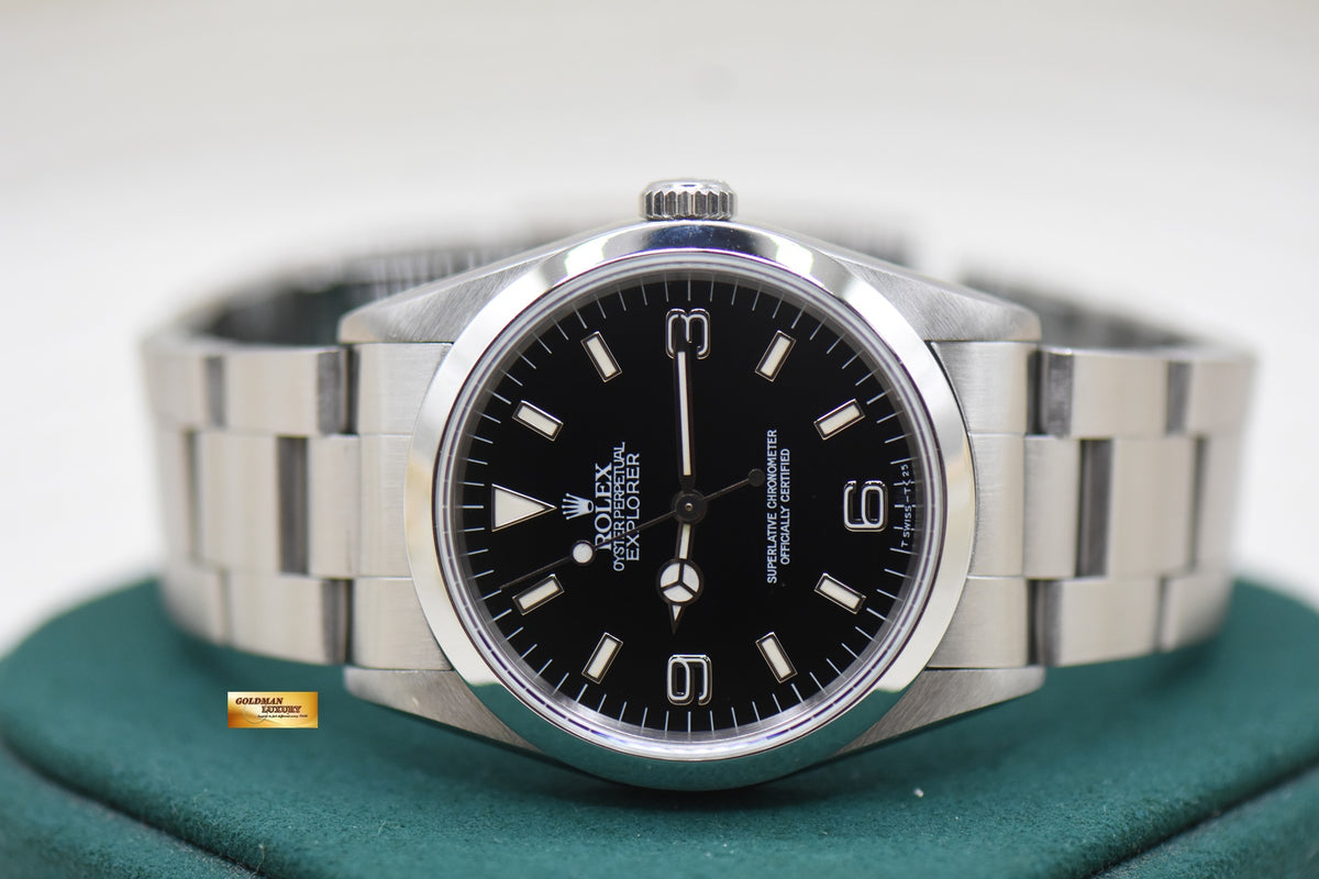 ROLEX OYSTER EXPLORER 36mm TRITIUM DIAL STEEL IN BRACELET AUTOMATIC 14270 (MINT)