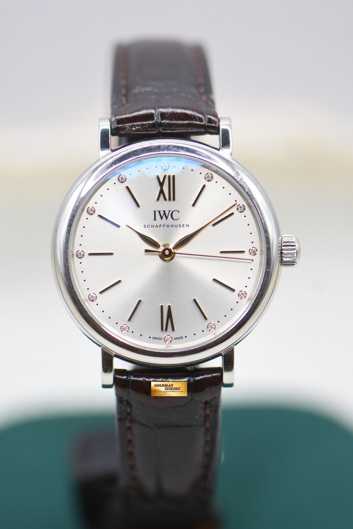 IWC PORTOFINO 34mm STEEL DIAMOND DIAL AUTOMATIC IW357403 (MINT)