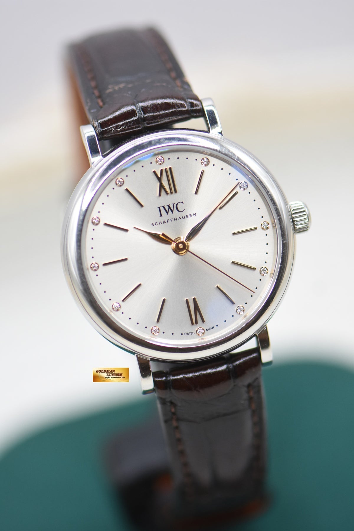 IWC PORTOFINO 34mm STEEL DIAMOND DIAL AUTOMATIC IW357403 (MINT)